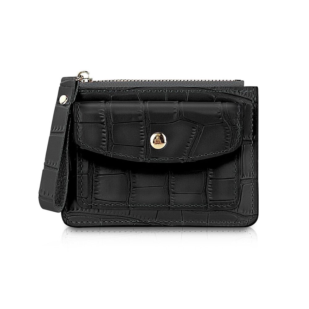 7139 Small Change Purse with Strap, Coin Purse with 3 Credit Card Slots
